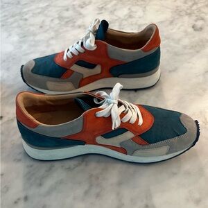 RARE! Greats Brooklyn, Leather (Blue, Orange, & Grey), Men's 12